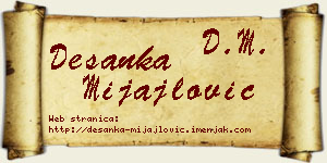 Desanka Mijajlović vizit kartica